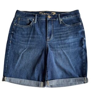 Seven7 Sunset Bermuda Women's Denim Shorts Size 10 Summer Spring